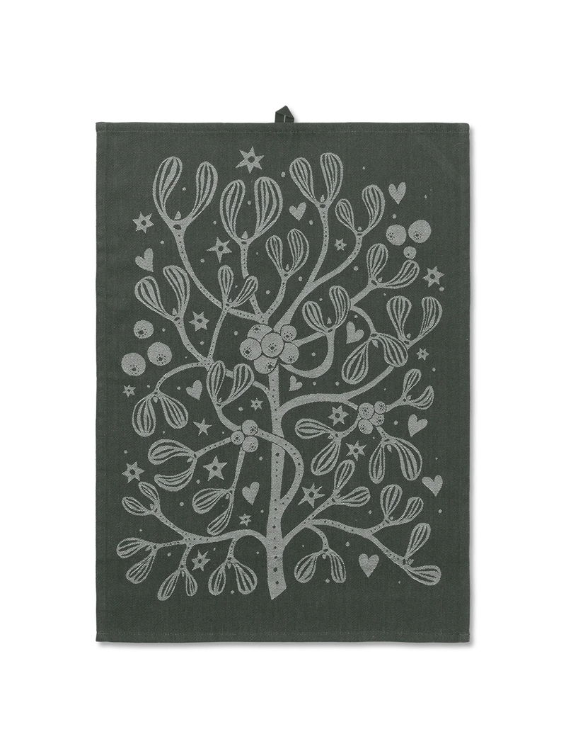 Ferm Living Mistletoe Tea Towel