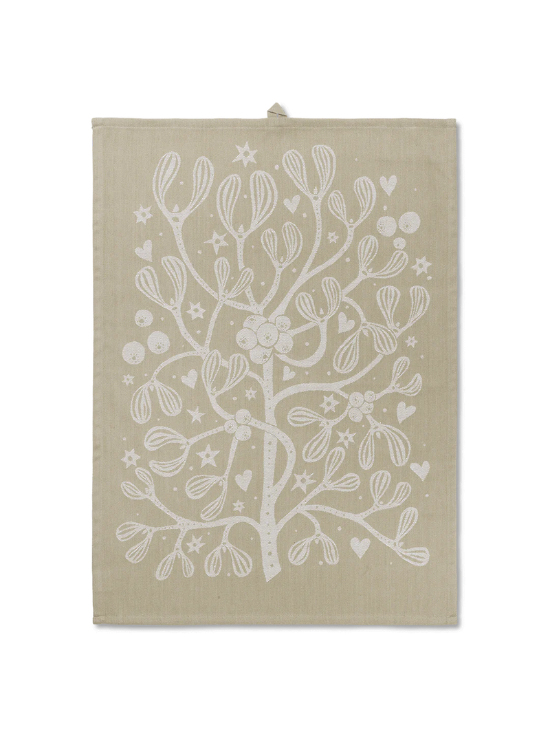 Ferm Living Mistletoe Tea Towel