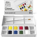 Winsor & Newton Cotman Watercolour Half Pans Pocket Sets (Set of 8 + Brush)