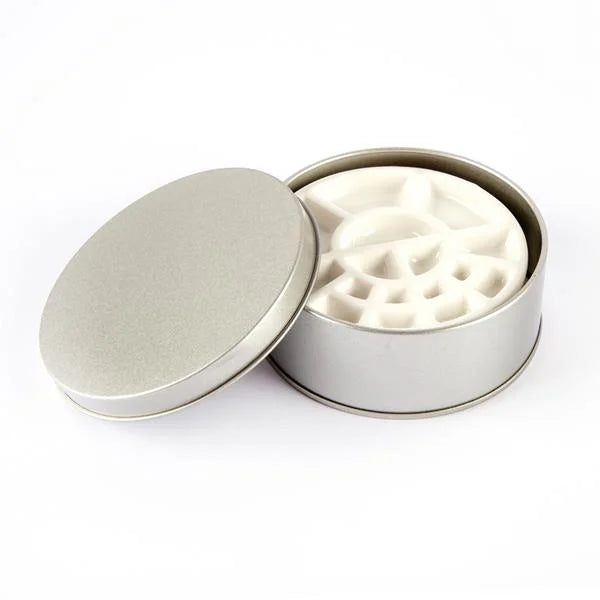 Ceramic Palette Double Round Palette with Metal Tin (9cm) (Set of 2)