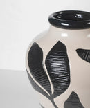 Herbert Vase - Handpainted Ceramic - Black/Rainy Day
