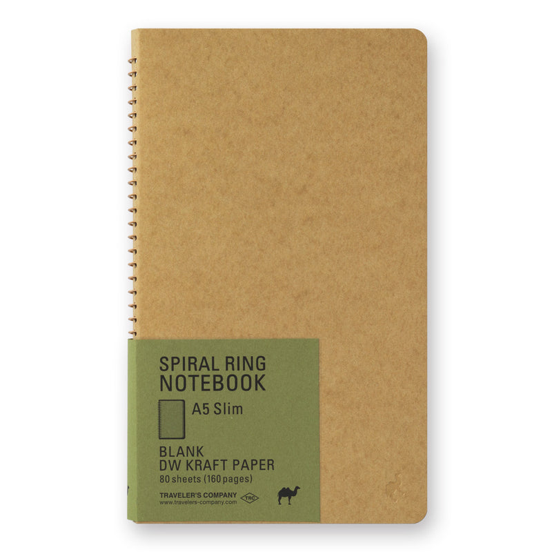 Slim Spiral Ring Notebook: DW Kraft Paper