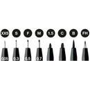 Faber Castell PITT Artists' Pens Sets - Black (Set of 8)