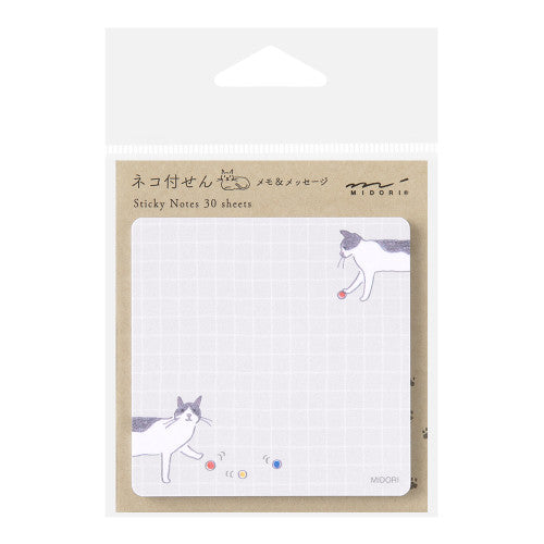 Midori Sticky Notes  - Ball and Cat