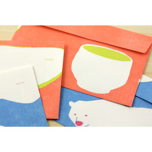 Midori Envelope White Bear