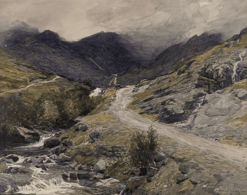 The Road to the Copper Mines, Coniston - Original Painting by Alfred Heaton Cooper (1863 - 1929)