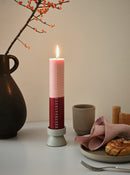 Duo Calendar Candle - Peach Powder/Burgundy