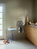 Sire Stool - Natural/Light Blue