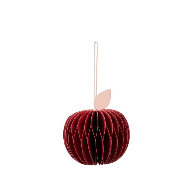 Pompeian Red Apple Paper Ornament