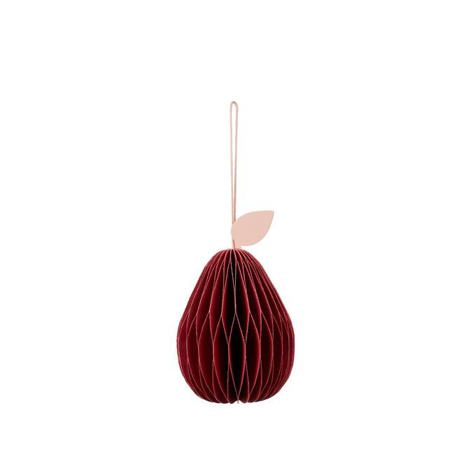 Pompeian Red Pear Paper Ornament