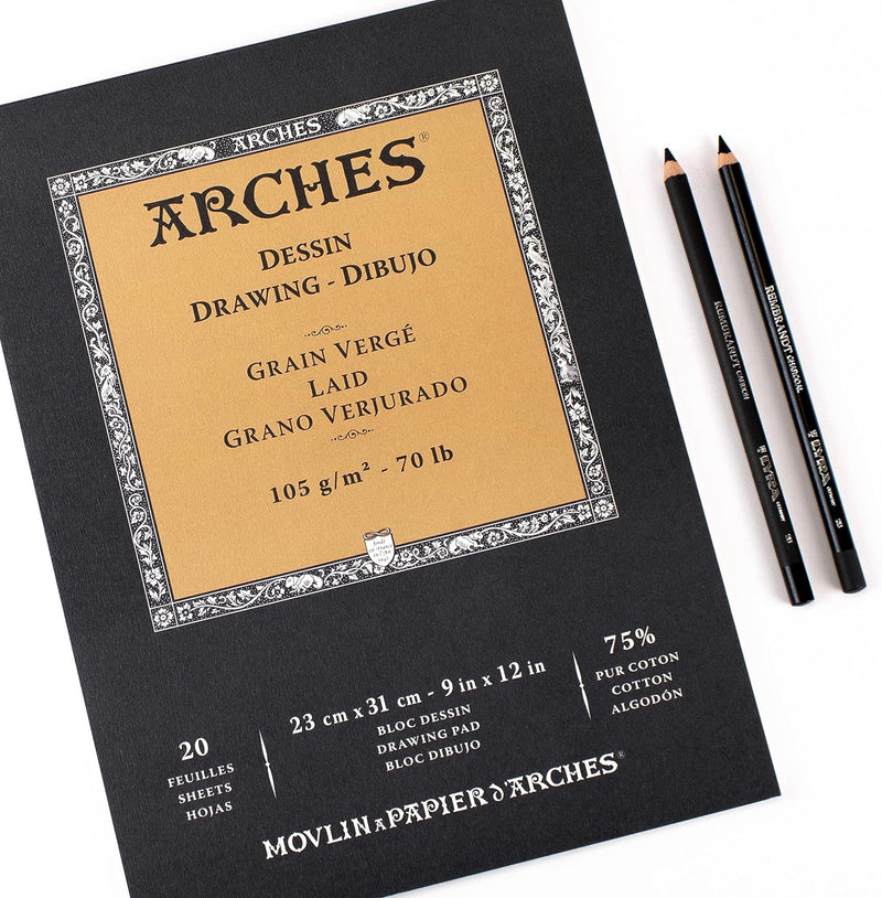 Arches Drawing Dibujo Sketchpad 105gsm / 70lbs, 23x31 cm (20 Sheets)