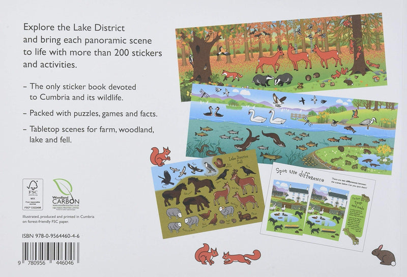 The Lake District Sticker Book: The Wildlife of Cumbria in Gorgeous Fold-Out Scenes by Evelyn Sinclair