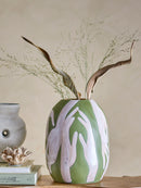 Adalena Deco Vase, Green, Stoneware