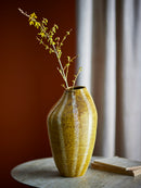 Abella Vase, Yellow, Stoneware