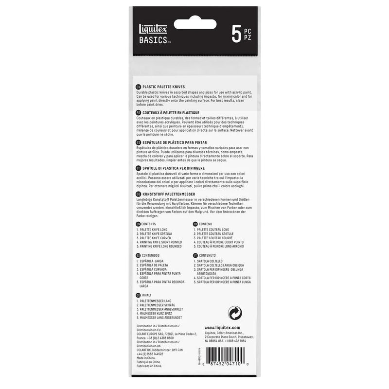Liquitex Basic Plastic Palette Knife Set of 5