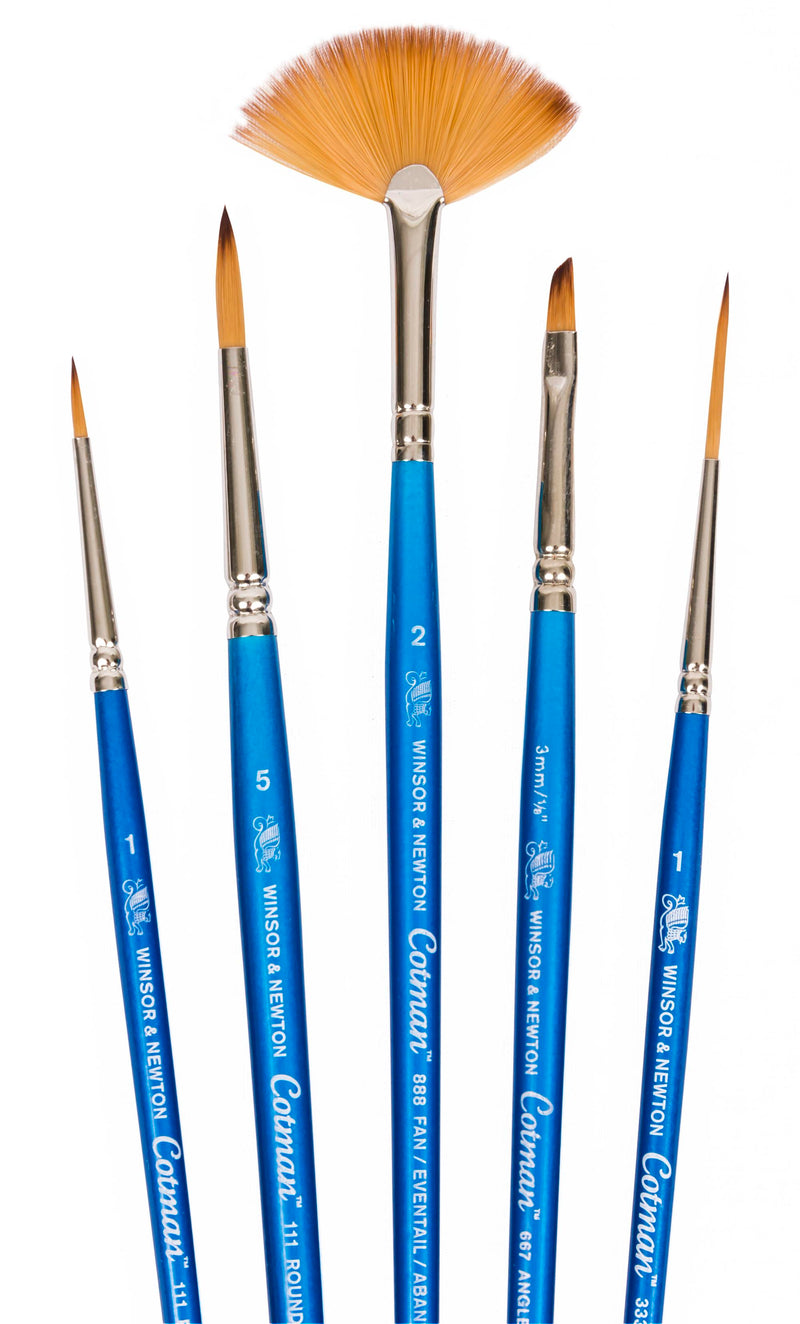 Winsor & Newton Cotman Brush Set Short Handle - Set 1 (Set of 5)