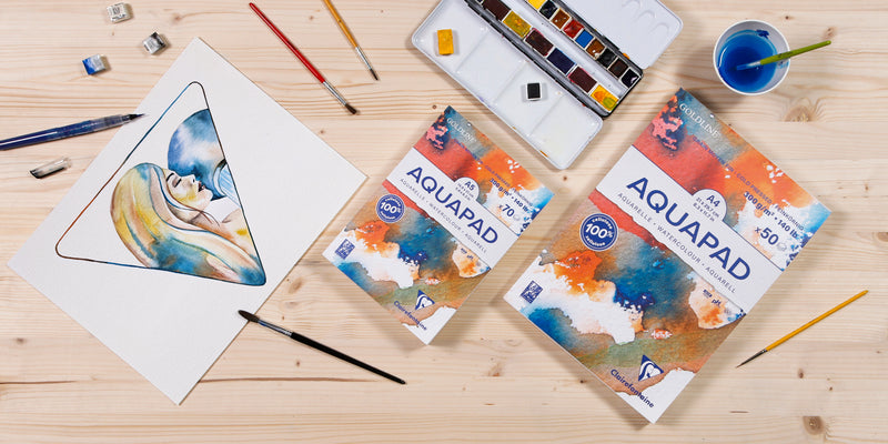 Clairefontaine Goldline Aqua MFine Grain Watercolour Pad (300gsm)