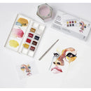 Winsor & Newton Cotman Watercolour Half Pans Pocket Sets (Set of 8 + Brush)