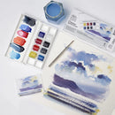 Winsor & Newton Cotman Watercolour Half Pans Pocket Sets (Set of 8 + Brush)