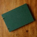 Ringbound Fabric Covered Sketchbook Forest Green - White Paper