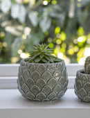 Large Aqua Artichoke Pot (20cm)