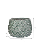 Large Aqua Artichoke Pot (20cm)