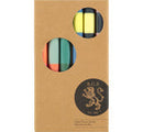 Mixed Set Variable Abstract Striped Eco Dinner Candles (Pack of 6)