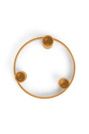 Round Metal Candelabra in Marigold 15cm Depth ( Holds 3 Candles)