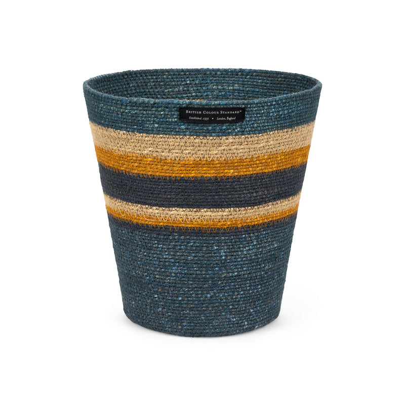 Seagrass Waste Paper Bin - Pompadour/Midnight