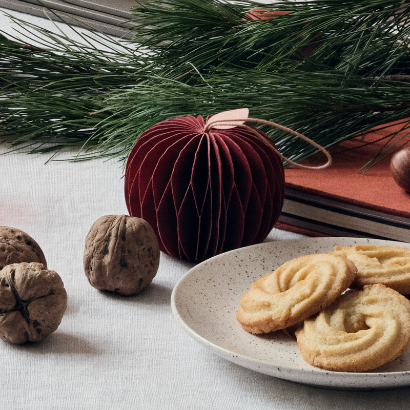 Pompeian Red Apple Paper Ornament