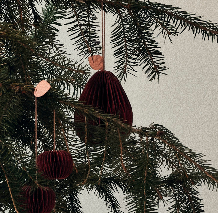 Pompeian Red Pear Paper Ornament