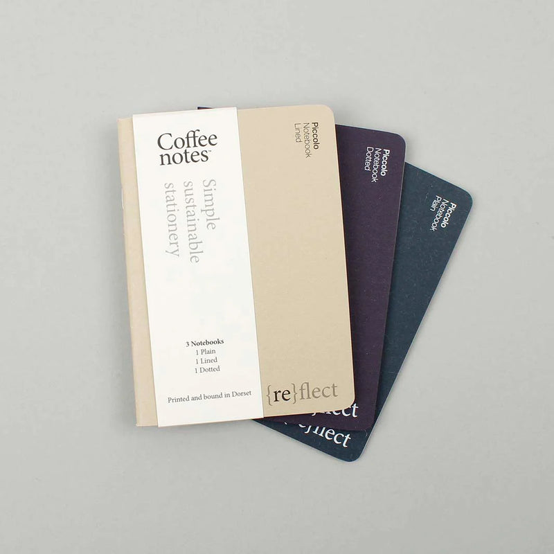 Coffee Notes Piccolo Notebooks (Plain/Lined/Dotted) (Set of 3)