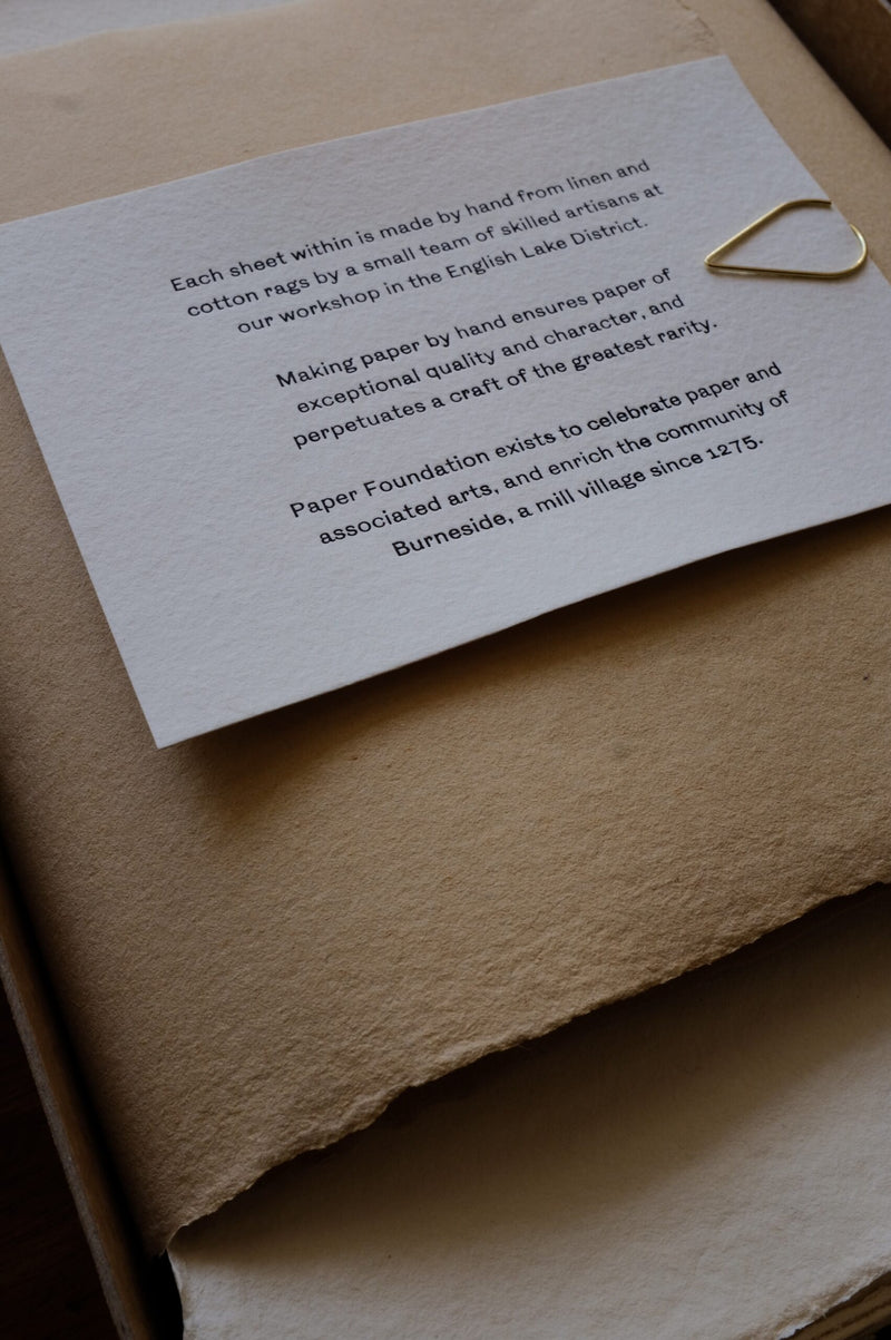 Deckle Edged Paper Box - Small Ivory