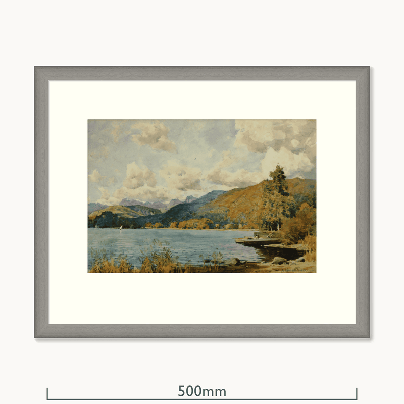 Windermere and Langdale Pikes from Waterhead by Alfred Heaton Cooper (1863 - 1929)