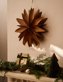 Maddox Christmas Curved Paper Star - Nutmeg
