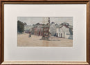 watercolour painting of market square in milnthorpe by alfred heaton cooper