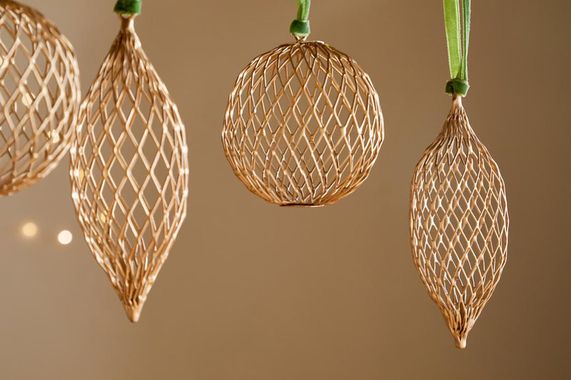 Brass Nirav Wire Baubles (Set of 4)