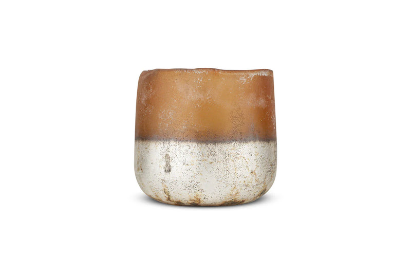 Ngolo Antiqued Amber Tealight Holder