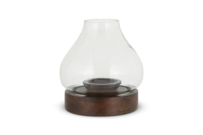 Naryla Mango Dark Stain Wooden Lantern