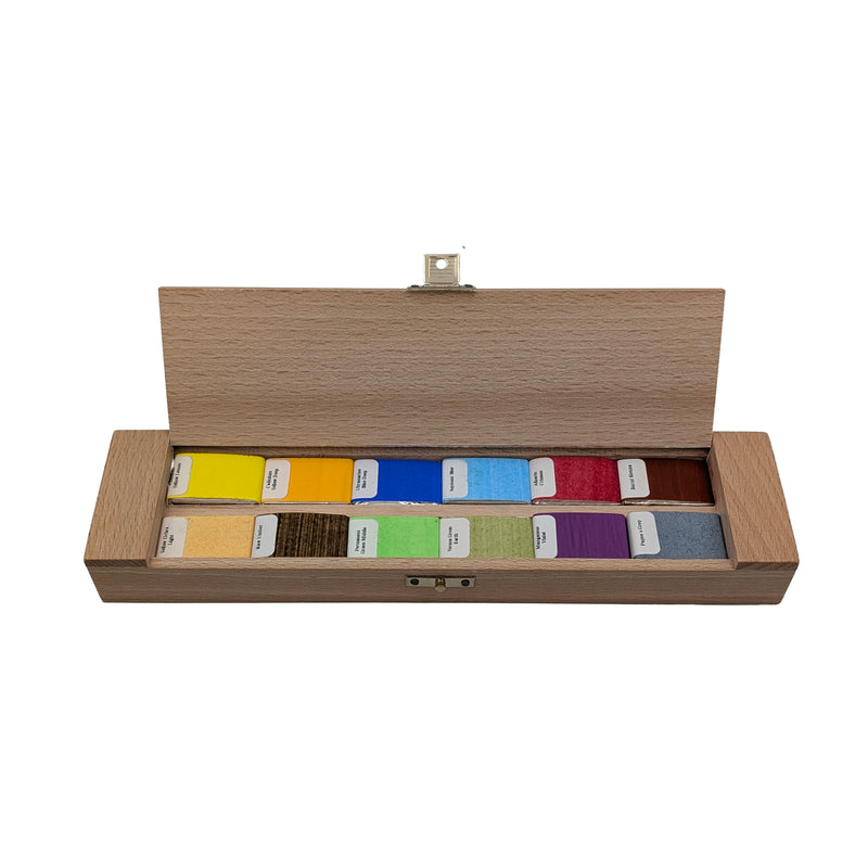 Wallace Seymour Wooden Full Pan Landscape Watercolour Set (Set of 12)