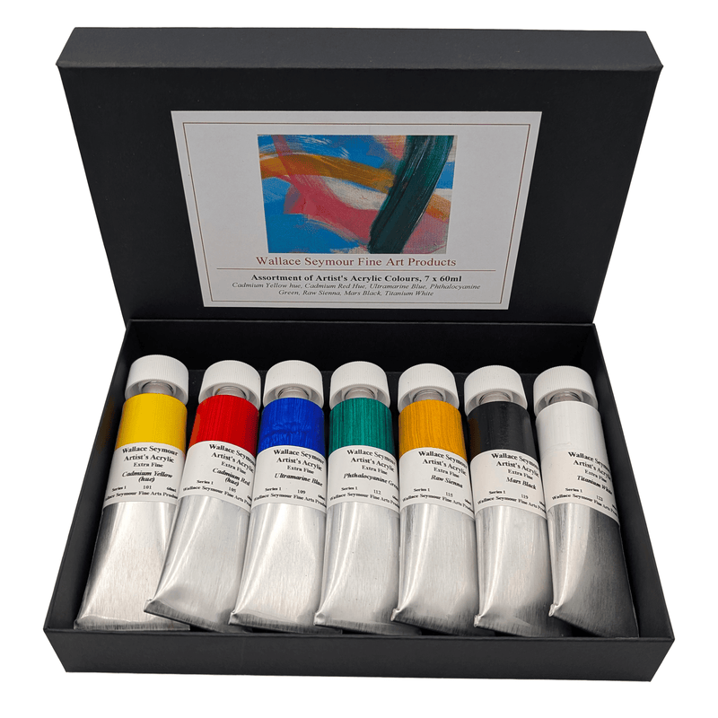 Wallace Seymour Assortment of Artist's Acrylic Colours 60ml (Set of 7)