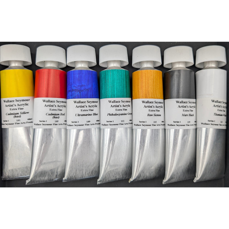 Wallace Seymour Assortment of Artist's Acrylic Colours 60ml (Set of 7)
