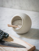 Classic Salt Cellar White with Spoon