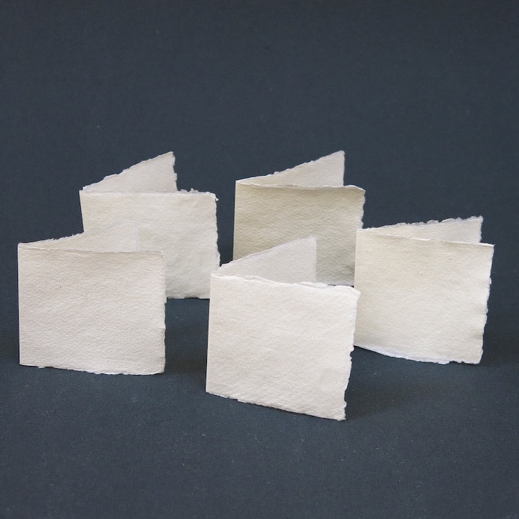 Khadi Square Folded Cards & Envelopes (Pack of 5)