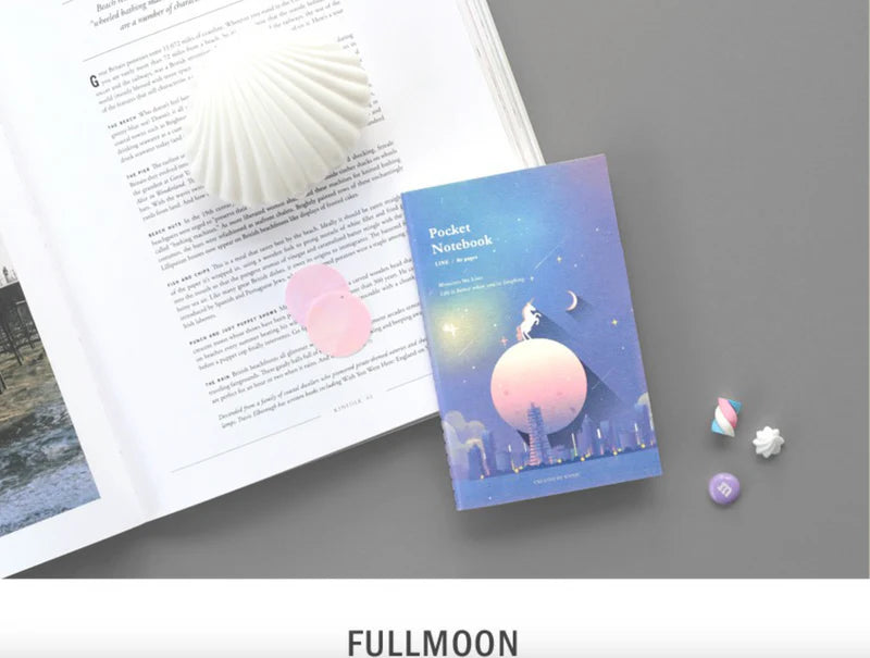 Iconic Pocket Notebook - Full Moon ( Lined)