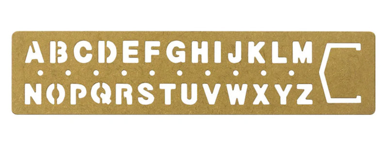 Brass Template Bookmark Alphabet