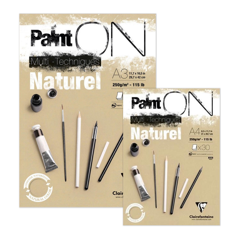 Clairefontaine Natural Paint ON Multimedia Pads (30 Sheets)