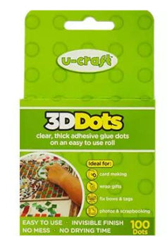 U-CRAFT 3D Dots Glue Thick 10mm (Roll of 100)