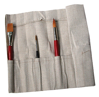 Cotton Canvas Short Handle Brush Roll