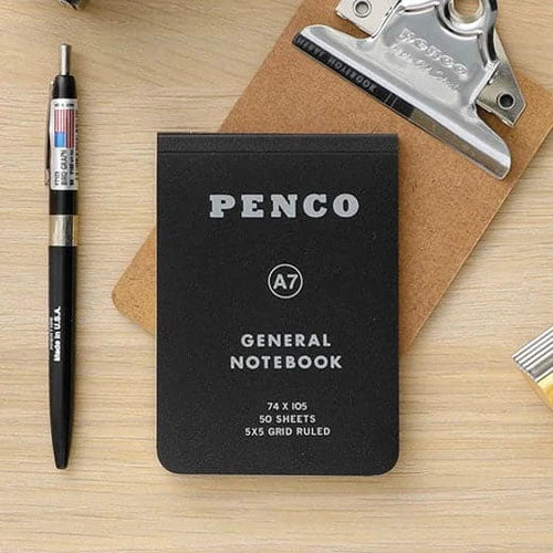 Hightide penco soft pp reporter Notebook ( Multiple Colours) A7 Navy ( Grid)